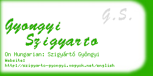 gyongyi szigyarto business card